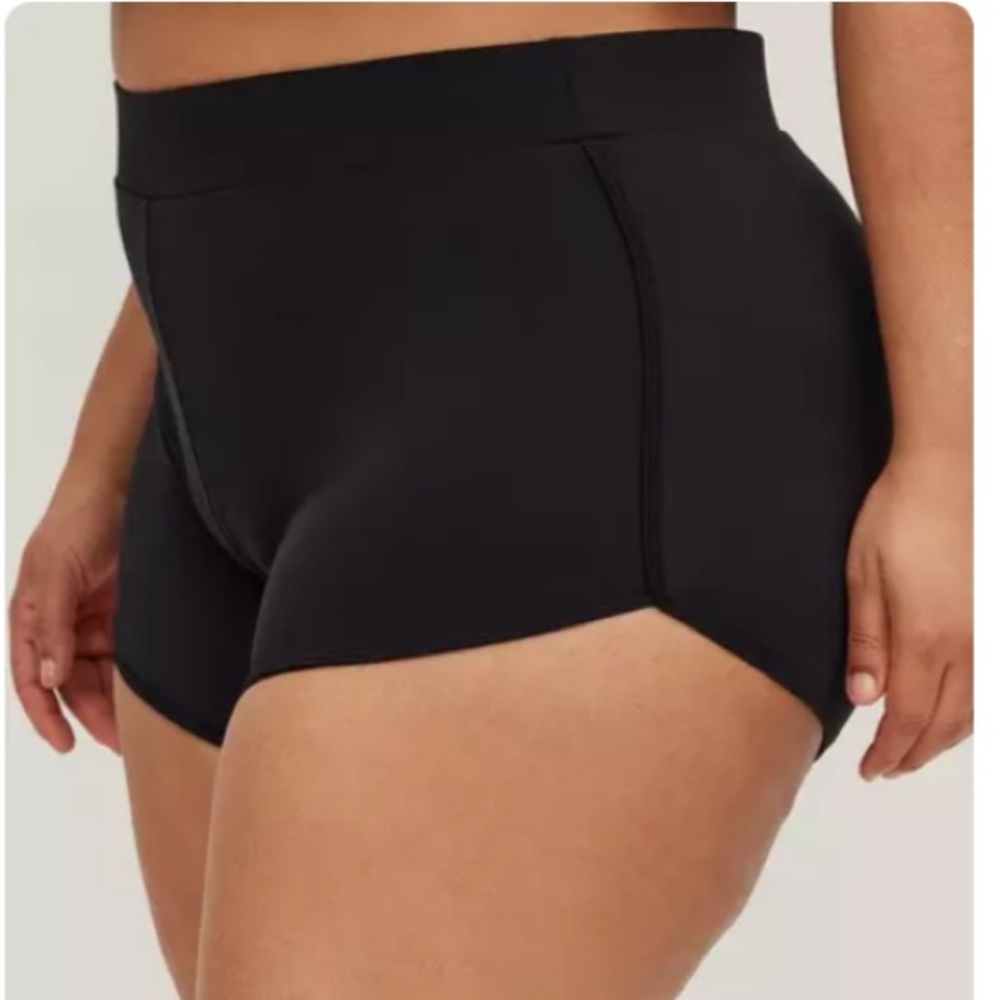 Torrid High-Rise 4 Inch Swim Short Woman‎ 4X Black Resortwear Modest Retro